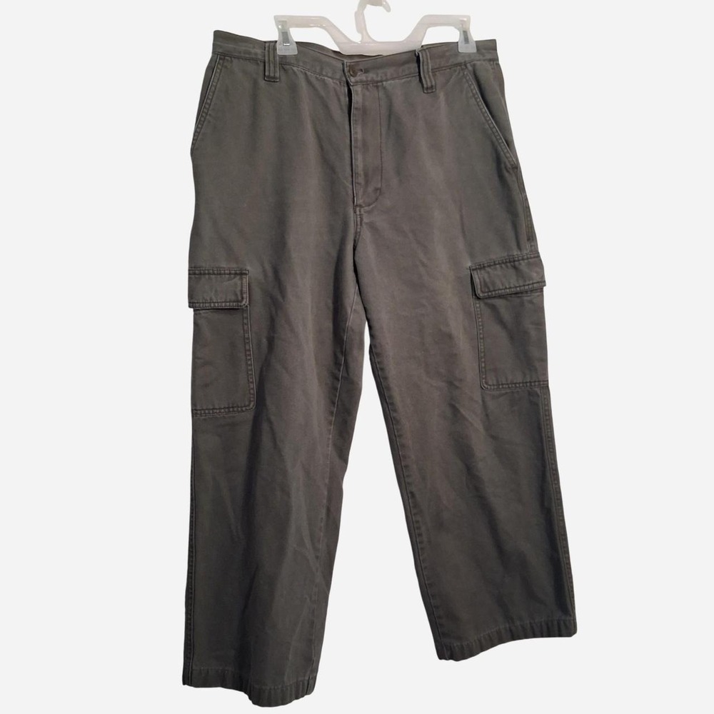Dockers Cargo Pants Mens 34x32 Gray Relaxed Fit Flat Front Utility Gorpcore